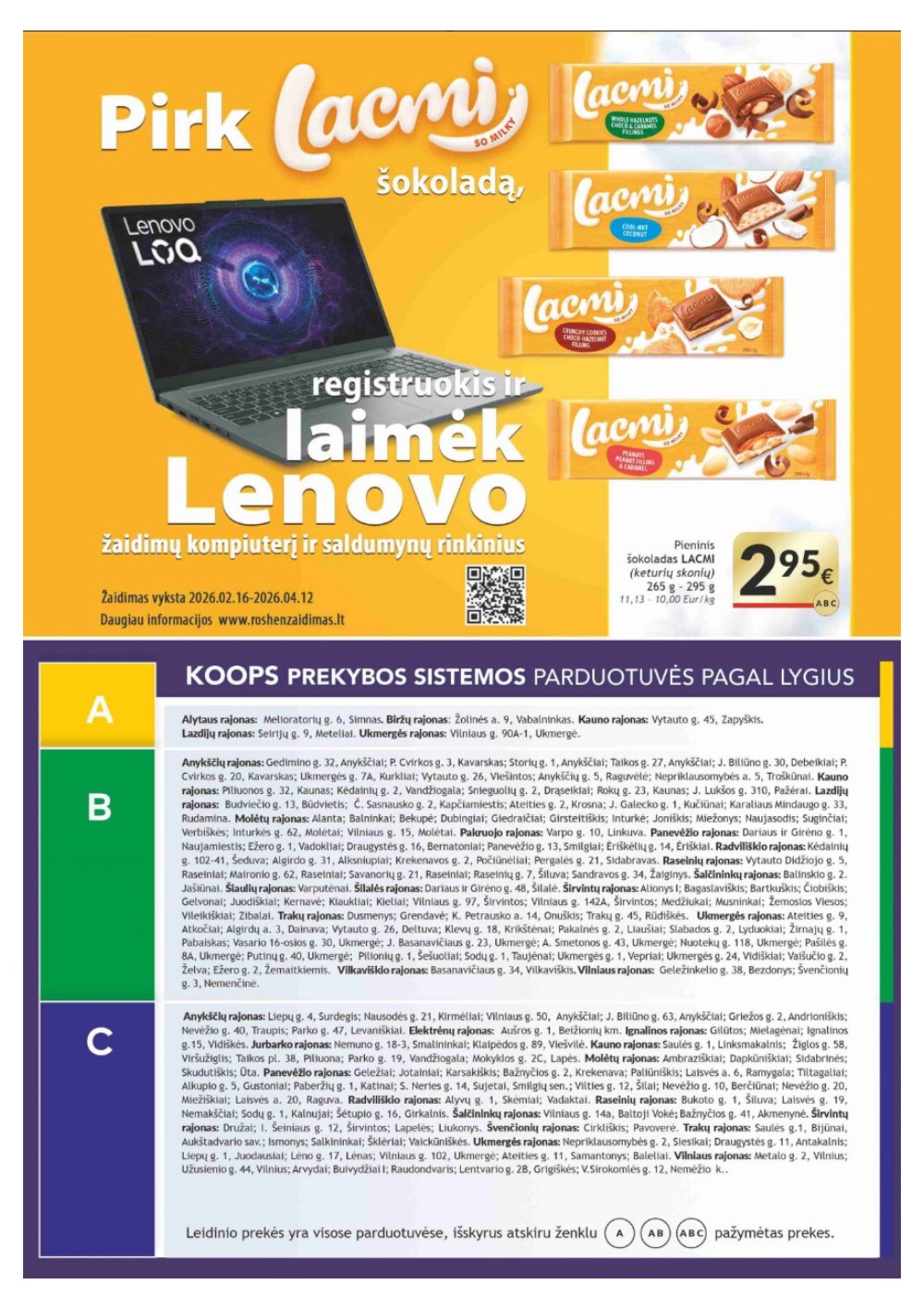 Koops balandžio akcijų leidinys 1 – page 1