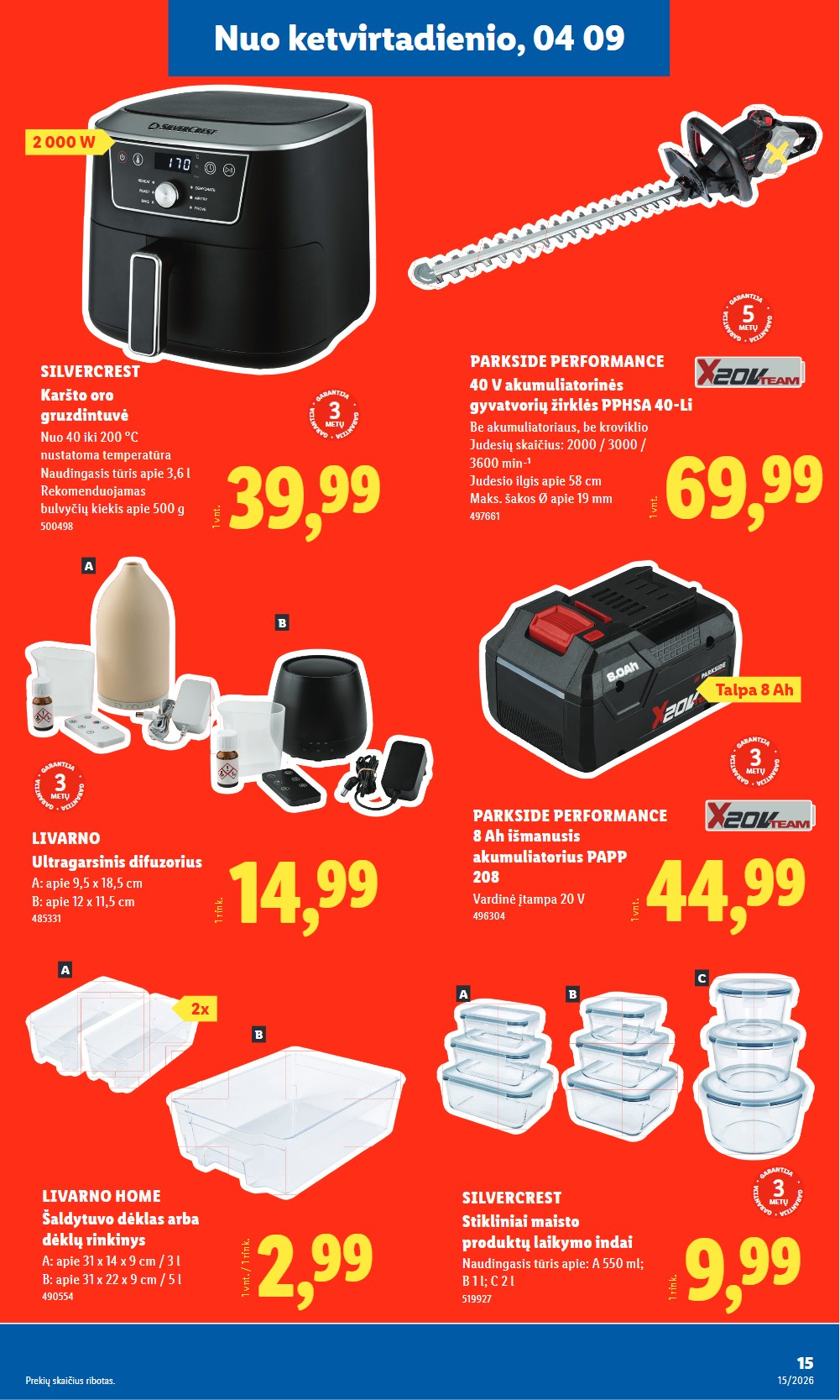 Lidl akcijų leidinys ne maisto nuo pirmadienio - balandžio 6 – page 15