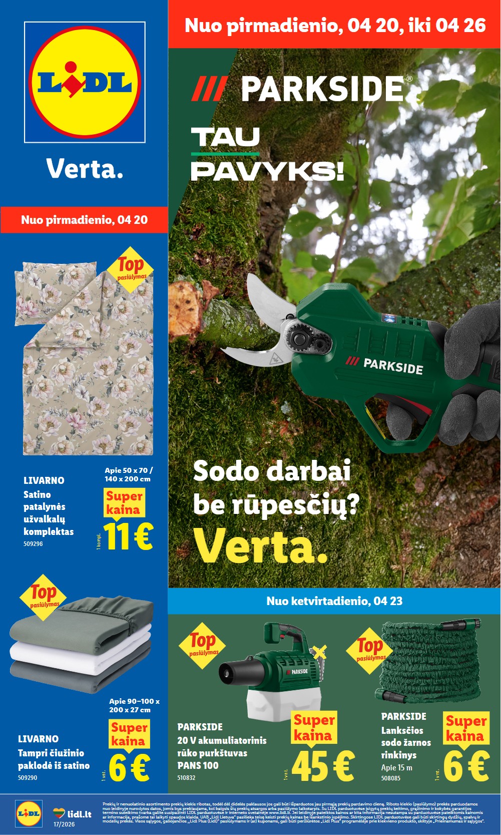 Lidl akcijų leidinys ne maisto nuo pirmadienio - balandžio 20 – page 1