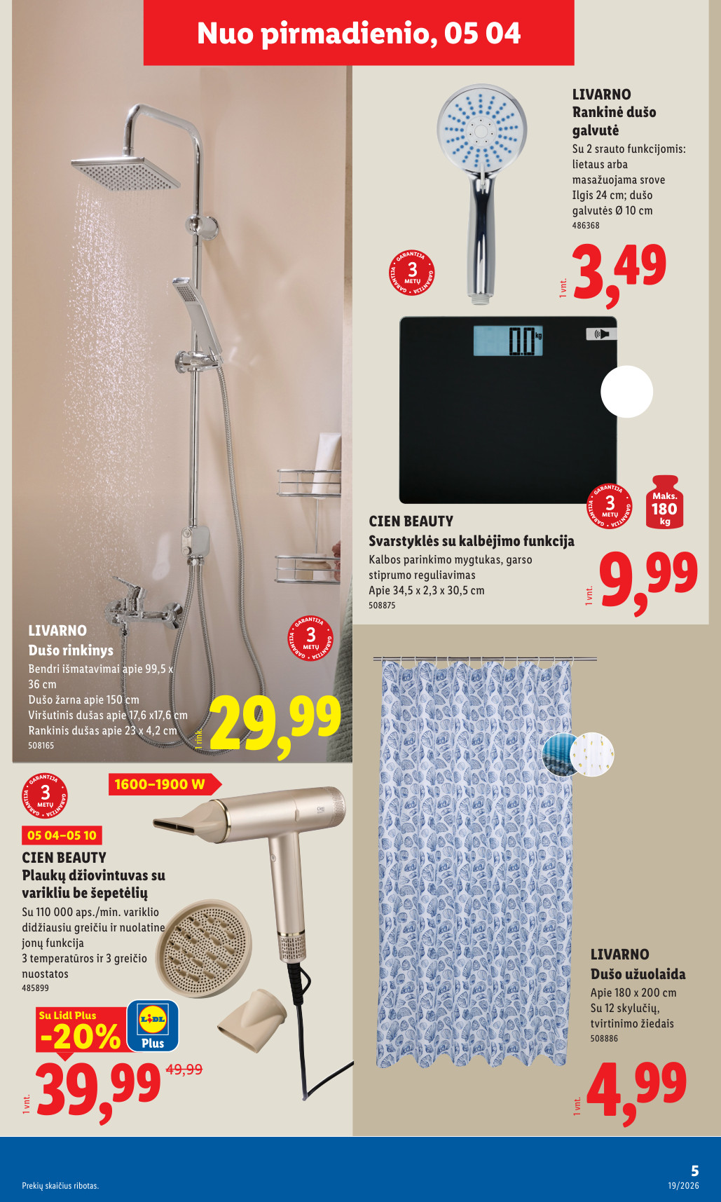 Lidl akcijų leidinys ne maisto - gegužės 4 – page 5