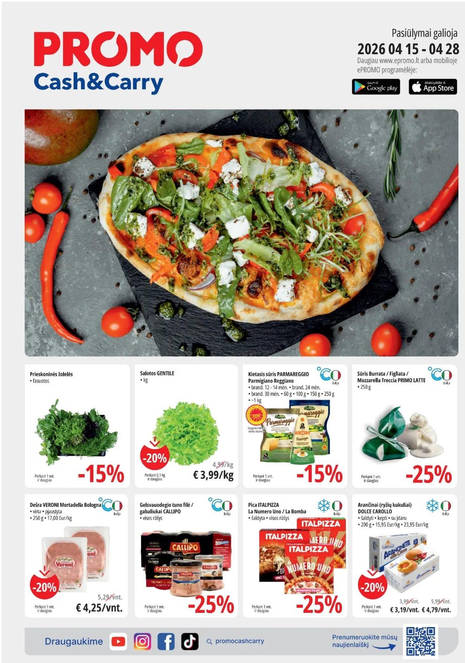 Promo Cash and Carry akcijų leidinys - balandžio 15 – page 1