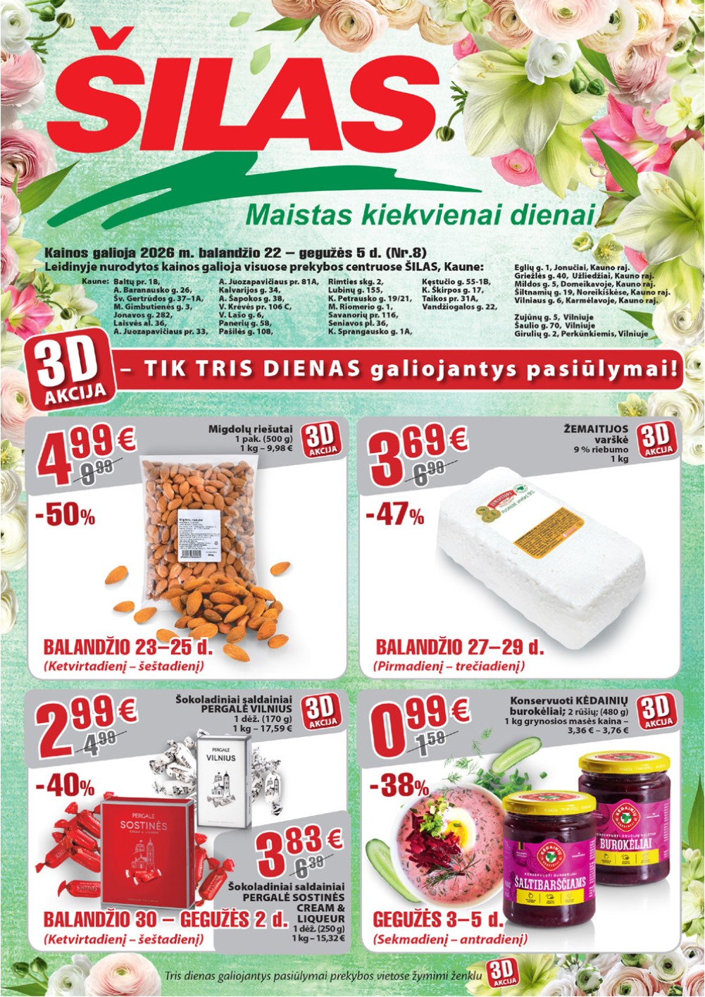 Šilas akcijų leidinys - balandžio 22 – page 1