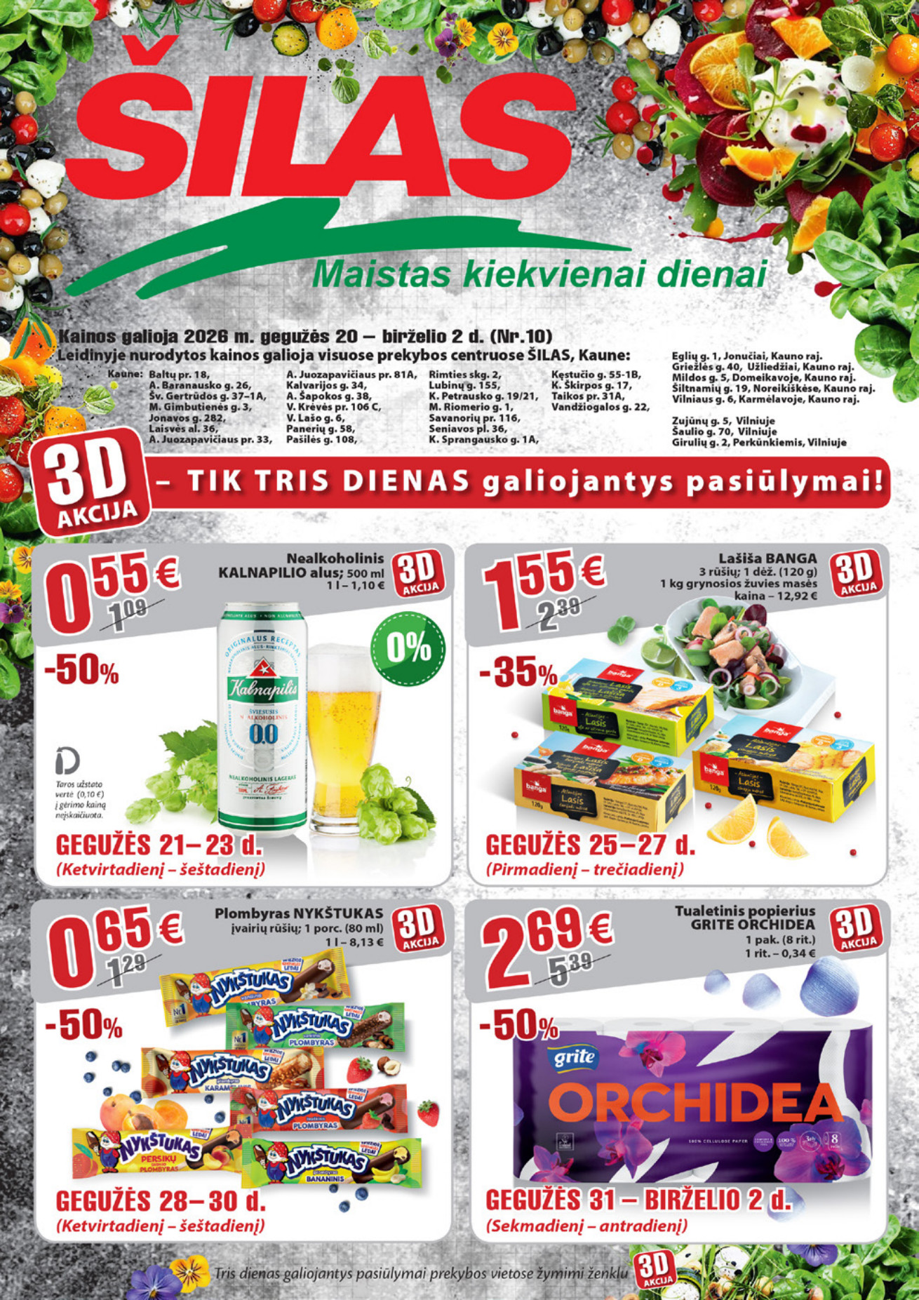 Šilas akcijų leidinys - gegužės 20 – page 1